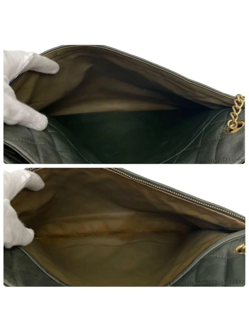 Chanel Quilted Lambskin Chain Shoulder Tote Bag